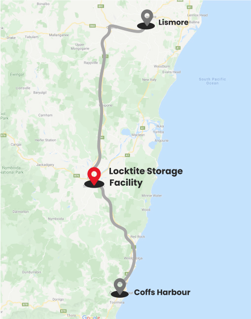 Locktite Storage Facility Map